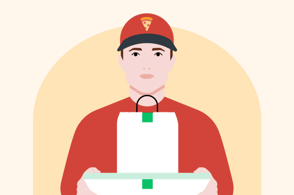 店舗スタッフによる配達  Uber Eats