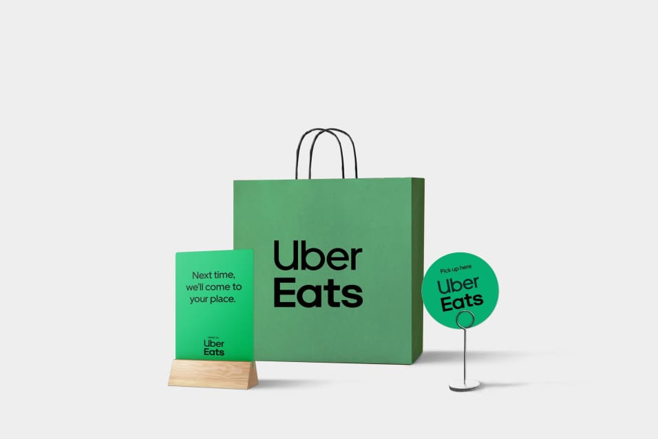 Grocery store text with creative shopping bag logo