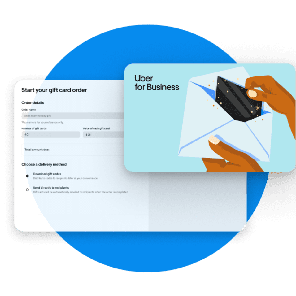 Buy Bulk Gift Cards for Rides Food Delivery Uber for Business