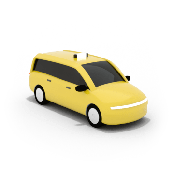 8 seat yellow taxi van